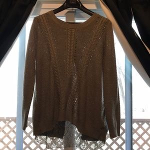 Urban Day-Olive Peek-A-Boo Sweater! (Size: small)